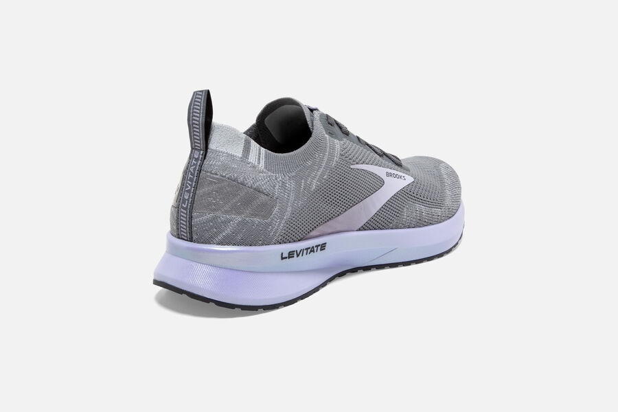 Brooks Levitate 4 Road Running Shoes Womens - Grey/Purple - RQFHS-9431